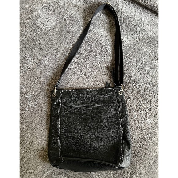 The Sak Black Leather Medium Shoulder Handbag Purse - Picture 2 of 9